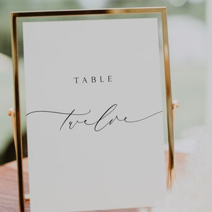 Modèle d'affectation de sièges de mariage de numéro de table Télécharger la carte d'arrangement de table de réception moderne minimaliste Téléchargement instantané - BROOK #31