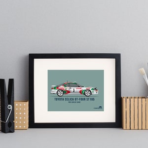 Framed Toyota Celica GT-Four ST185 legendary rally car print image 1