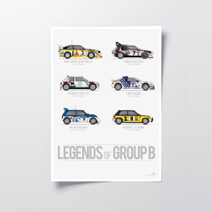 Legends of Group B Rallying - Wall Art Poster