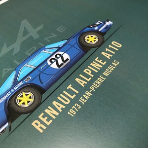 Framed Renault Alpine A110 legendary Group B rally car print image 3