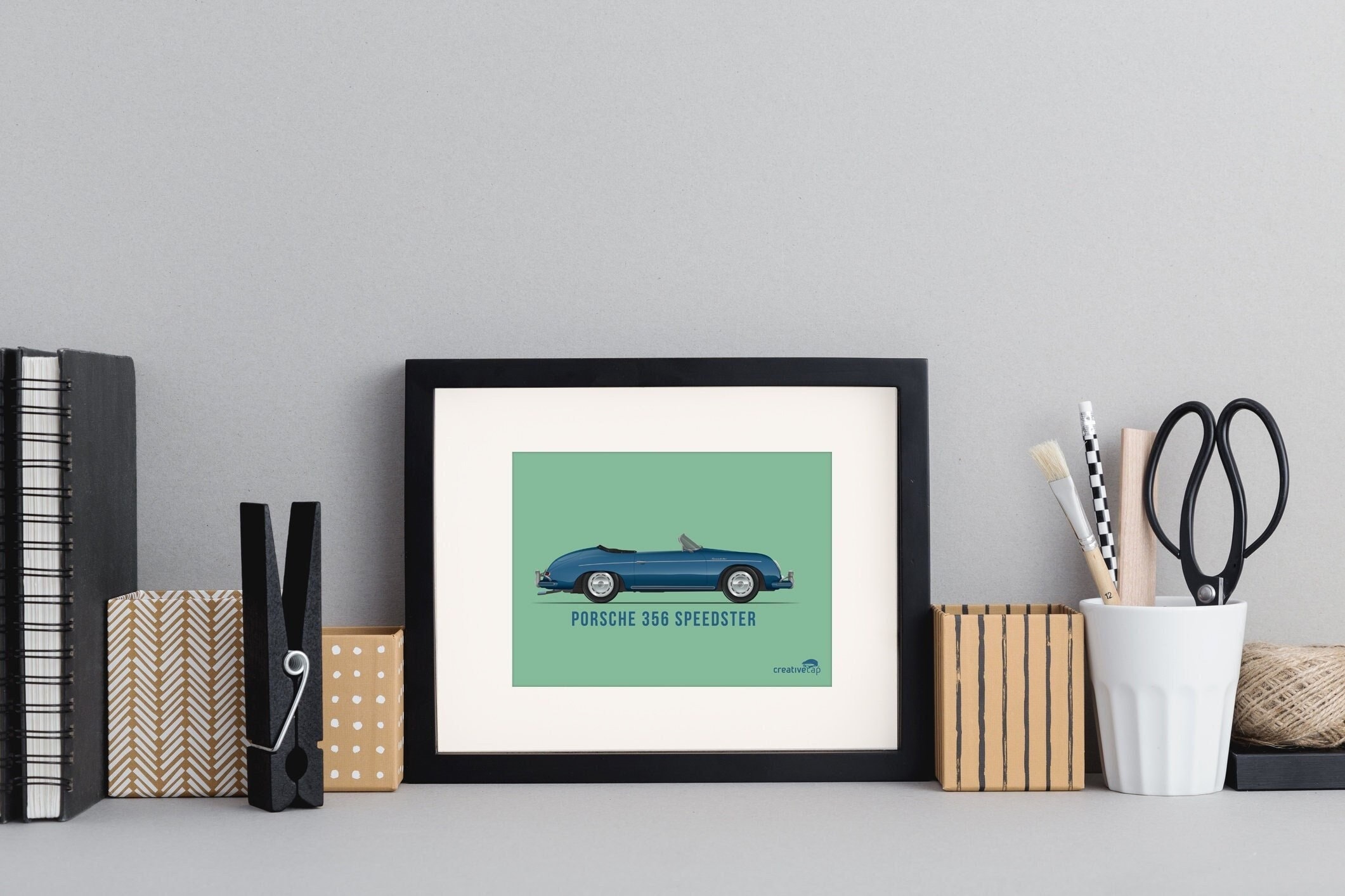Framed Porsche 356 Speedster Classic Car Print - Etsy