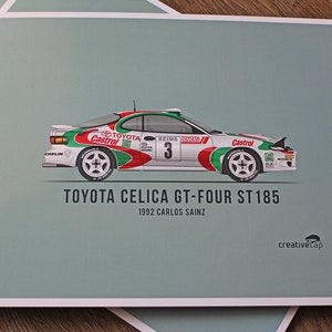 Framed Toyota Celica GT-Four ST185 legendary rally car print image 5