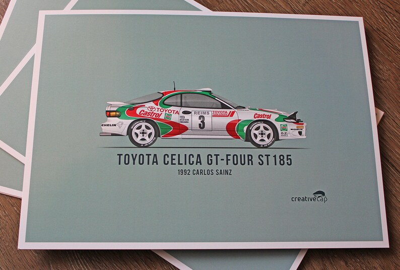 Framed Toyota Celica GT-Four ST185 legendary rally car print image 5