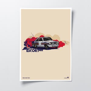 Ford Escort Mk2 RS1800 Car Print - Motorsport Wall Art - Gift for Car Enthusiast - Racing Home Decor