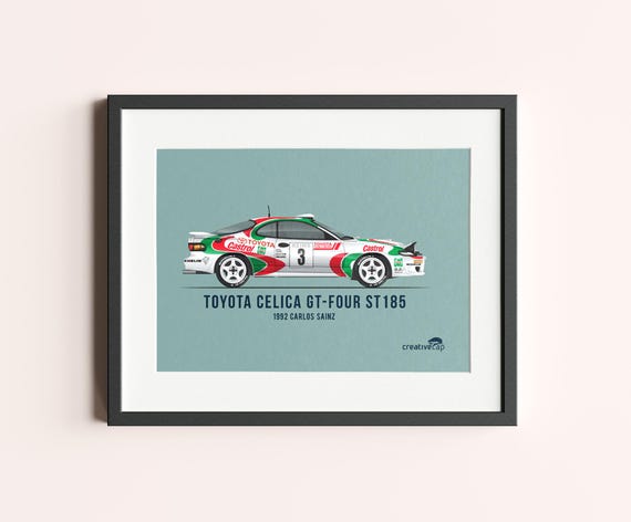 Toyota Celica Gt-four ST185 Framed Print: Rally Car Motorsport Art