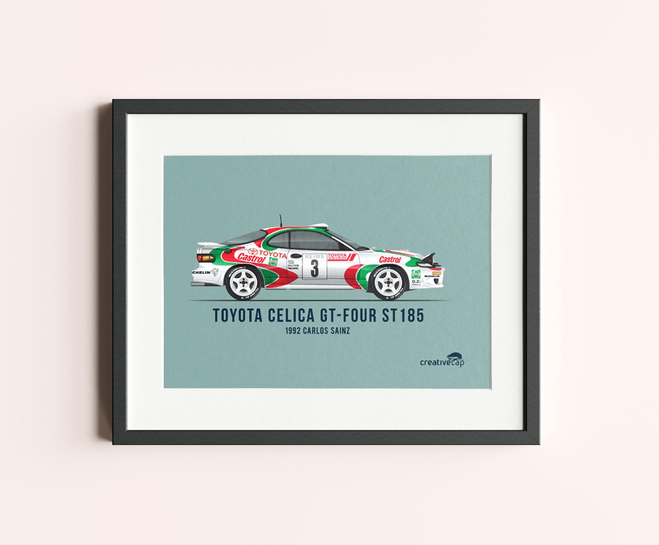Toyota Celica Gt-four ST185 Framed Print: Rally Car Motorsport Art