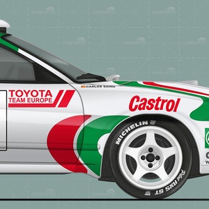 Framed Toyota Celica GT-Four ST185 legendary rally car print image 3