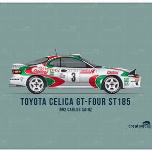 Framed Toyota Celica GT-Four ST185 legendary rally car print image 2