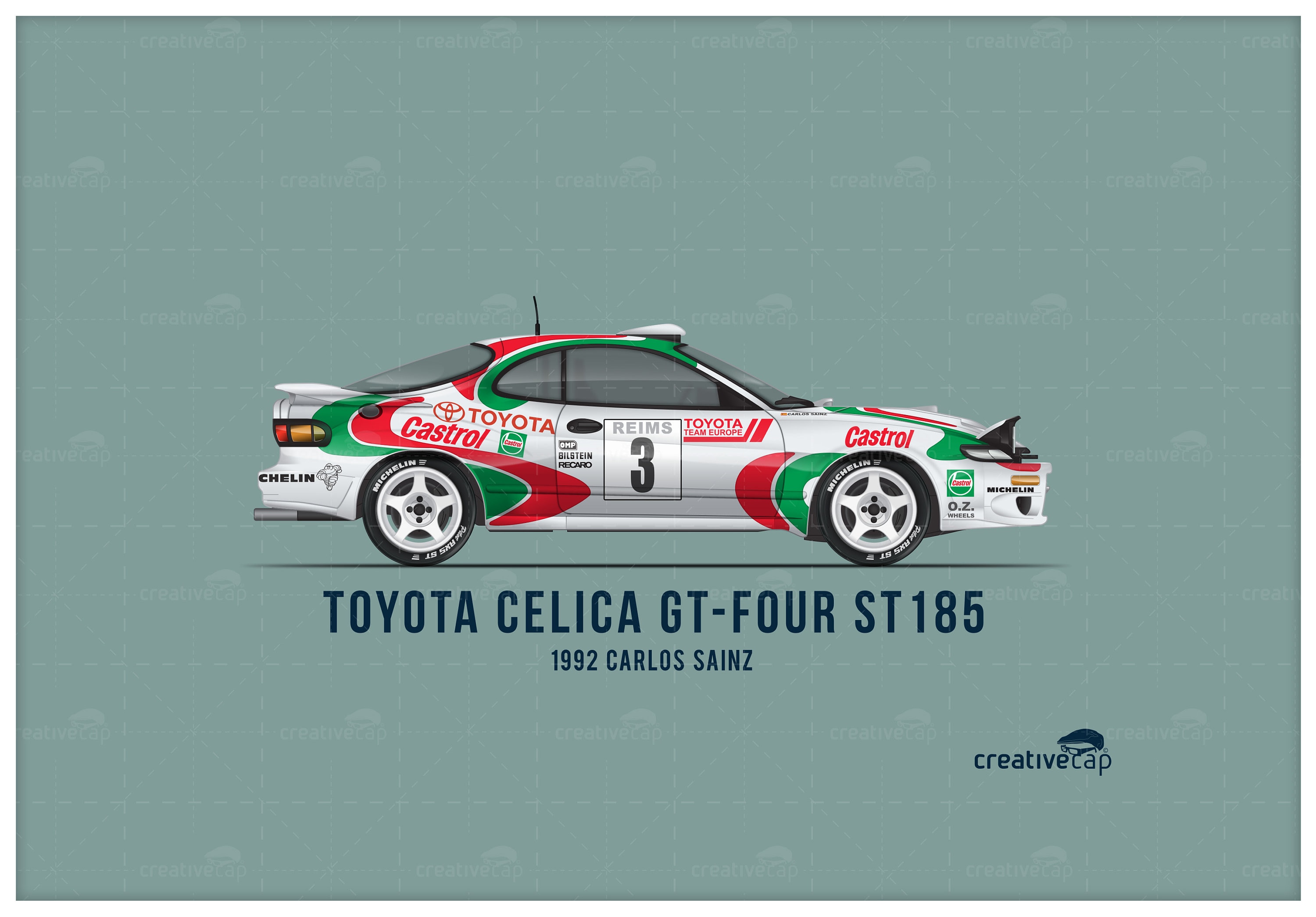 Toyota Celica Gt-four ST185 Framed Print: Rally Car Motorsport Art