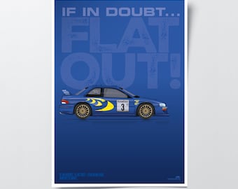 Impreza WRC Poster: Colin McRae Rally Car Art for Car Enthusiasts