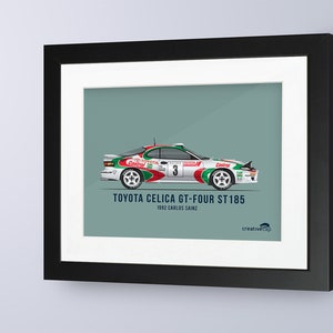 Framed Toyota Celica GT-Four ST185 legendary rally car print image 4