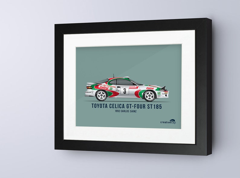 Framed Toyota Celica GT-Four ST185 legendary rally car print image 4