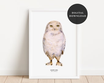 Poster // Decoration // Gift // Wallart // Linoldruck // Eule // Owl