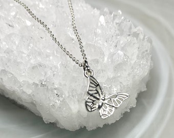 Sterling Silver Butterfly Pendant Necklace, Resurrection Necklace, Transformation Necklace, Thyroid Cancer, Rebirth Necklace, Daughter Gift