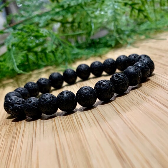 Essential Oil Bracelet with Lava Rock Beads 8mm
