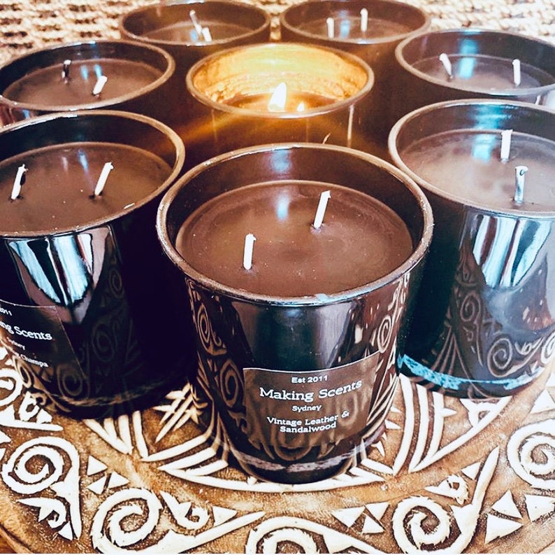 Scented Candle Black Wax Soy Candles Black Soy Candles Extra Large