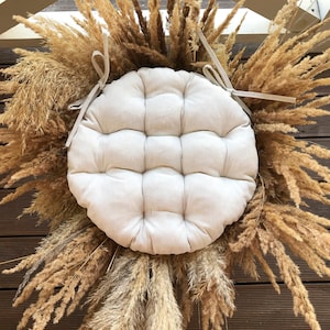 Round Chair Cushion - Round Chair Pad - Square Chair Natural Cushion - Wedding Cushion - Gifts For Women - Gifts For Mom - Gifts Under 20