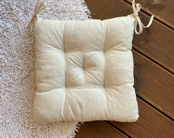 Square Chair Cushion - Pad with ties - Cushions with ties - Cushion for Home - Gifts for Women - Gifts For Mom - Gifts Under 20 - Couples