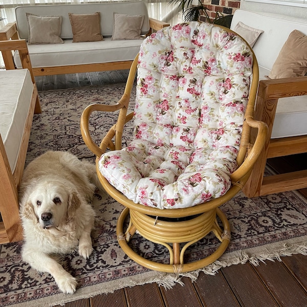 Rocking chair cushion - Rattan Cushion - Ottoman Cushion - Rocking chair - Cushion with ties - Spring Holidays - Gifts For Women - Gifts