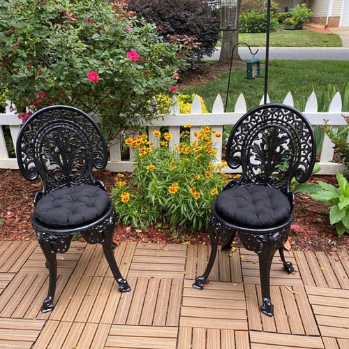 Round Chair Cushions Multicolour Cushions Pads With Ties Etsy