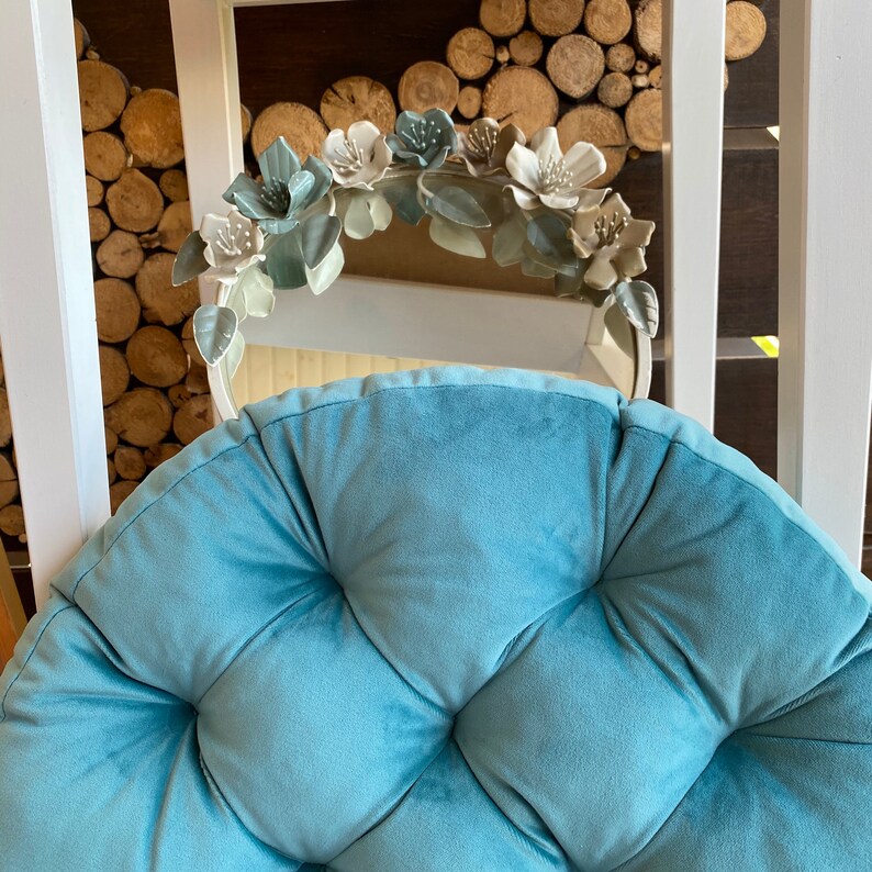 NEW Teal Velour Cushion for chairs/armchairs Elite Etsy