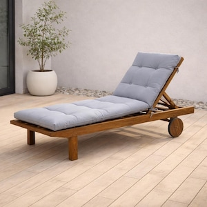 Cuscino per chaise longue – Cuscino lungo per piscina da esterno per sedia a sdraio con lacci