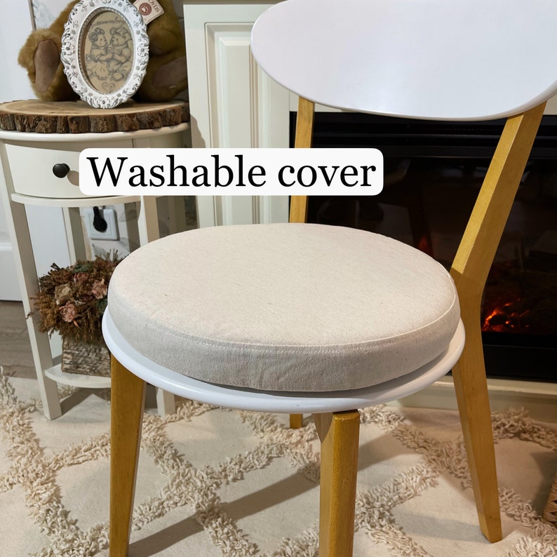 Natural Round Chair Cushion 2 inch thick