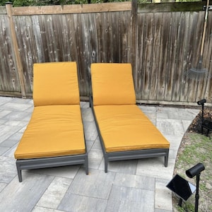 Outdoor Chaise Lounge Cushions – Washable Patio Chair Pads, Waterproof Sun Lounger Cushions, 10 Colors & Custom Sizes, Chaise Lounge Cushion