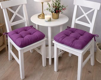 Square Chair Cushion – Soft Seat Pad With Ties, Custom Size