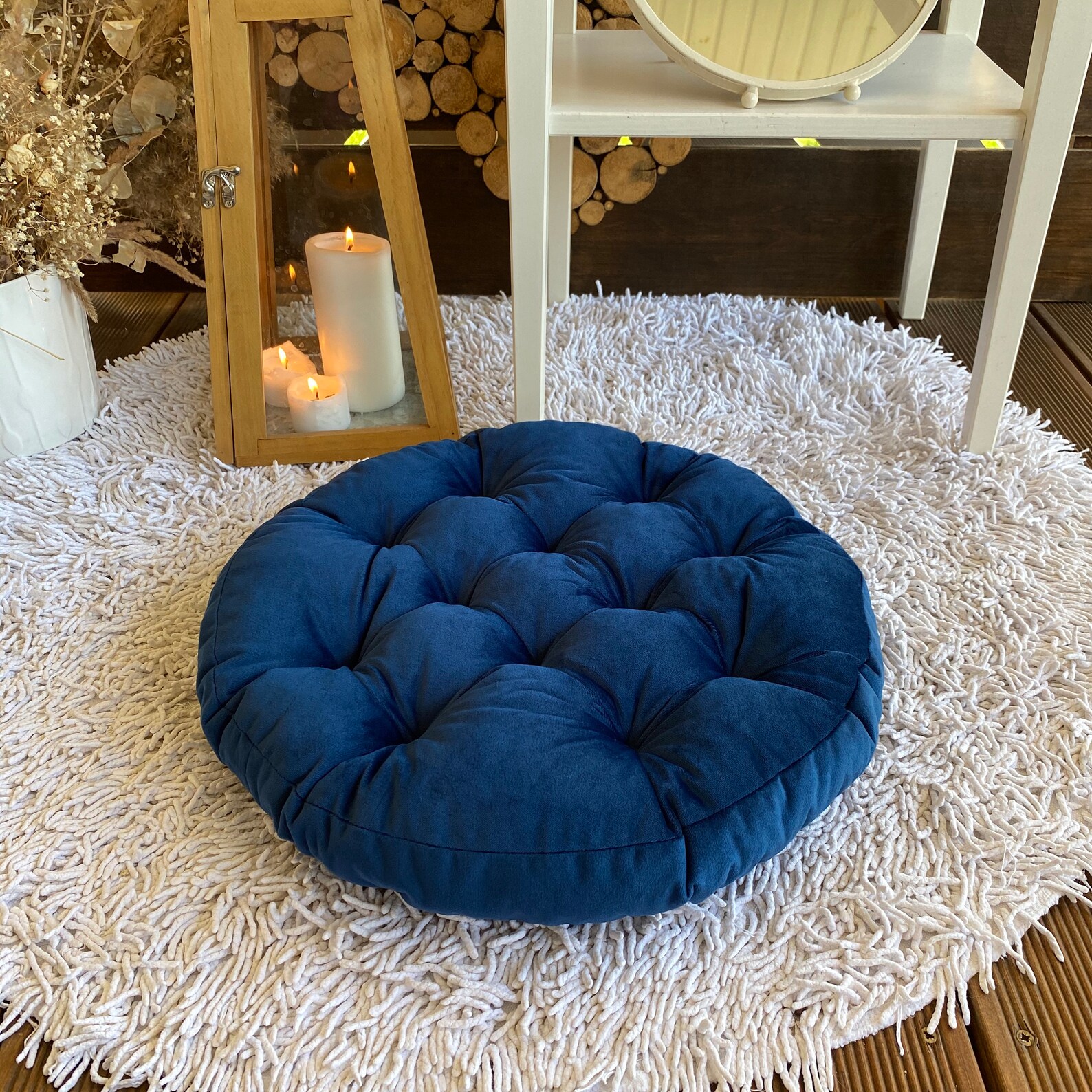NEW Blue Velour Cushion for chairs/armchairs Elite Etsy