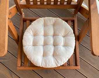 Coussin de chaise rond pour votre chaise - Coussin de chaise carré - Coussin en lin - Articles de toilette pour chaise - Cadeaux pour femme - Cadeaux pour maman - Moins de 20 ans