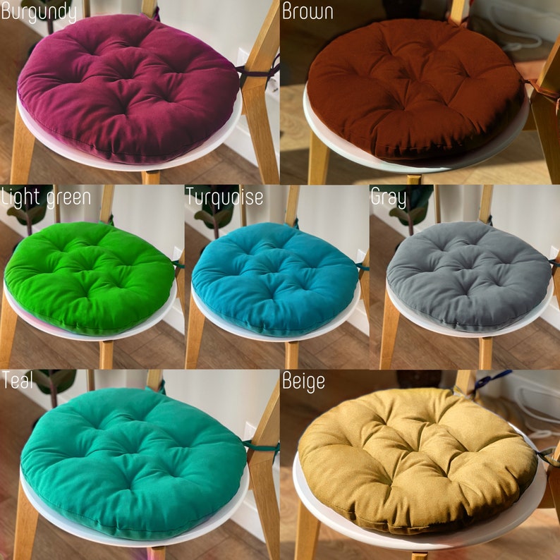Coussins de chaise ronds Coussins multicolores Coussins Etsy France