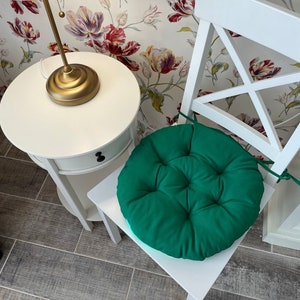 Round Chair Cushions - Multicolor Cushion - Cushion With Ties - Square Chair Cushion - Patio Cushion - Bench Cushion - Summer Outdoor Decor