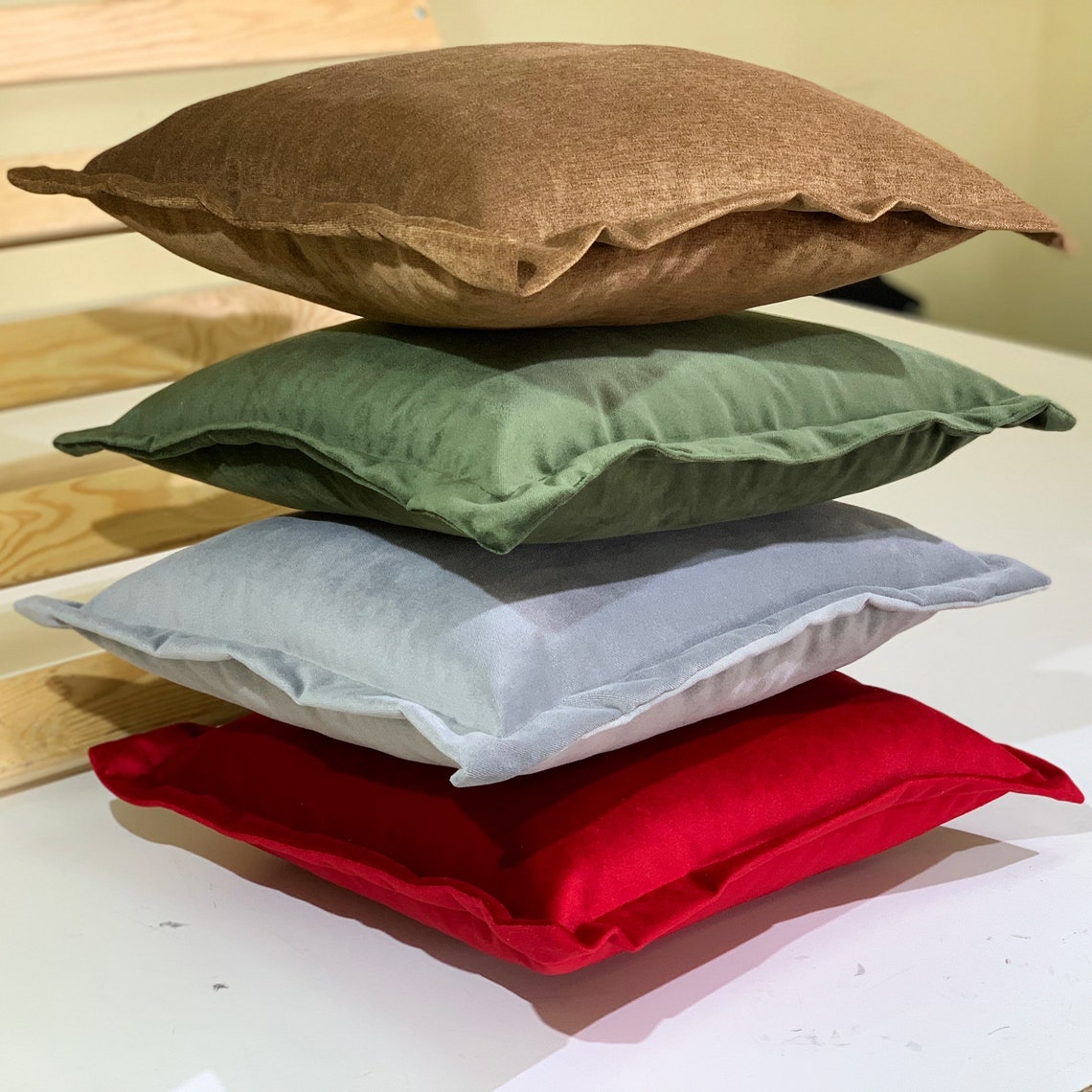 Elite Decorative Velour Pillow Square Pillow for sofas Etsy