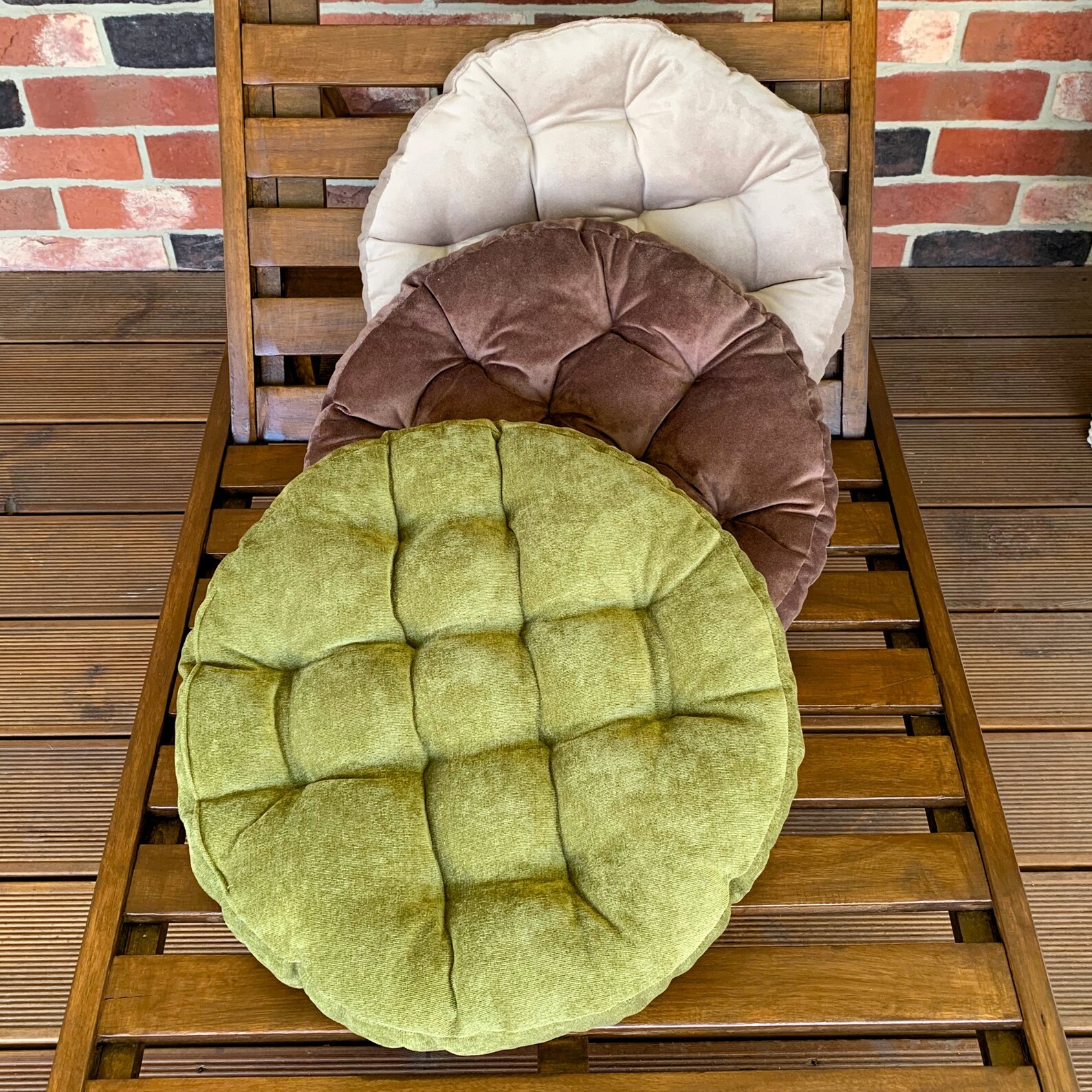 Brown Velour Cushion for chairs/armchairs Elite Collection Etsy