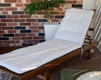 Chaise Lounge Cushion - Off White Chaise Lounge - Pool Cushion - Natural Chaise Lounge Cushion - Spring Gifts - Gifts Under 20 - Holidays