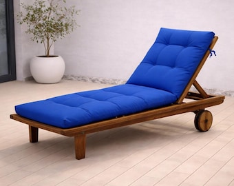 Ligstoelkussen: lang zwembadmatras voor chaise longue met stropdassen