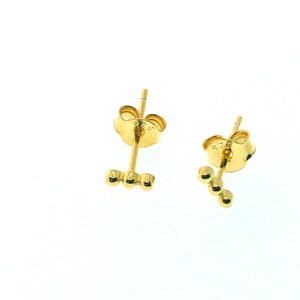 Extra tiny three dot stud earrings in Sterling Silver, tragus earring stud, Dainty studs, Minimalist earrings, Musician Gift Minimalist