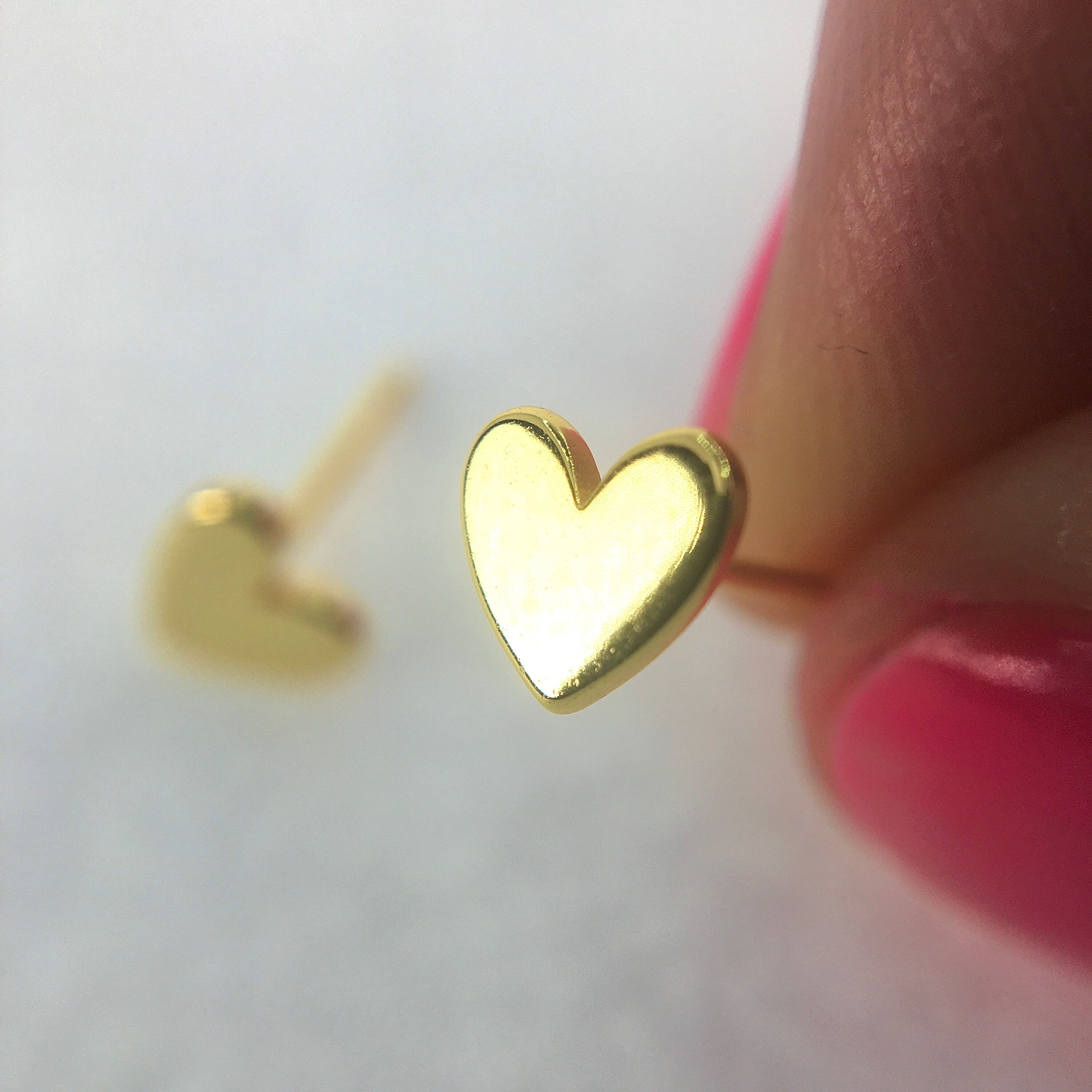 [Golden dew] 18K Gold☆GD love and heart Earrings The Olivia Double Heart Earrings – Danielle Jonas