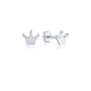 Dainty Sterling silver Crown stud earring, Royal Crown earrings, Tiara tragus earring, Crown studs, Crown Princess earrings, Minimalist Gift