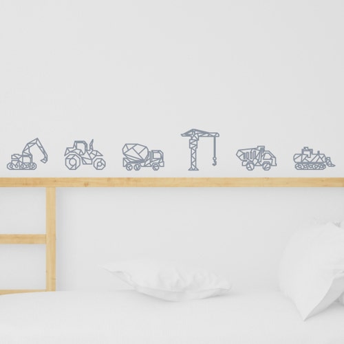 Construction Themed Geometric Shape Decals/stickers Etsy UK