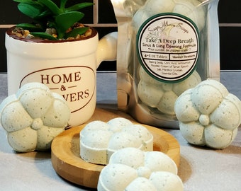 BREATHE Menthol Eucalyptus Shower Steamers, Eucalyptus Tea Tree Rosemary Essential Oils