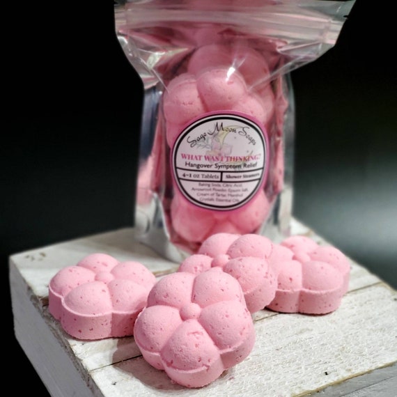 HANGOVER Shower Steamers 4 Oz Shower Melts Menthol Crystals Etsy