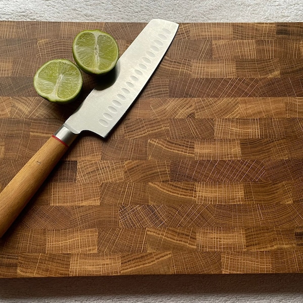 Oak End grain chopping board- Medium- Horizontal