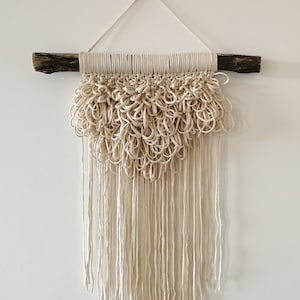 custom wall hanging long macrame natural macrame Medium Macrame Wall Hanging Silversun dip dyed wall decor modern vintage