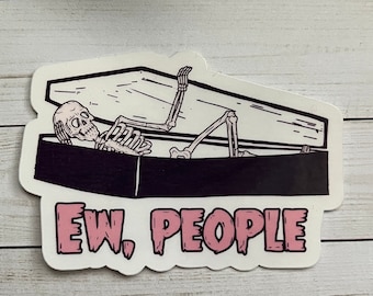 Skeleton Sticker | Skeleton coffin sticker | vinyl sticker | laptop sticker | Vintage sticker | dance macabre sticker | skull drawing