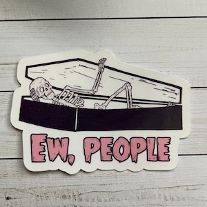 Skeleton Sticker | Skeleton coffin sticker | vinyl sticker | laptop sticker | Vintage sticker | dance macabre sticker | skull drawing