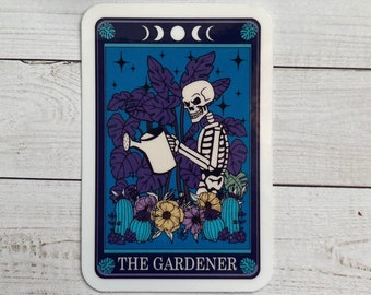 Tarot Card sticker | funny stickers | The gardener | tarot stickers | Tarot Cards | vinyl stickers | laptop stickers | halloween tarot