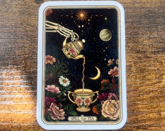 Tarot Card sticker | funny stickers | tarot stickers | Tarot Cards | vinyl stickers | laptop stickers | tarot tarot | skeleton sticker