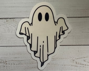 Retro ghost sticker | retro stickers | retro halloween | vinyl stickers | laptop stickers | stickers laptop | ghost stickers | 70s ghost